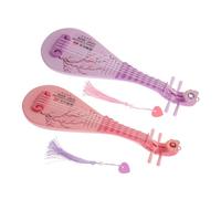 Toyvian 2pcs Playable Miniature Pipa for Sound and Light Realistic Chinese Lute Musical Instrument Models for Early Education and Sensory Development Purple and Pink Decor