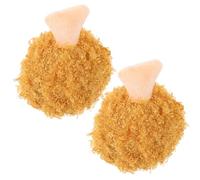Toyvian 2pcs Plush Chicken Leg Dog Chew for Small Dogs and Puppies, Squeaky Interactive Pet for Teething, Sturdy Outdoor Training Chew