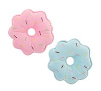 Toyvian 2pcs Plush Dog Chewing Donut Shaped Bite for Dogs and Cats Sturdy Plush Material Healthy Growth and Correcting Destructive Habits for Small and Large