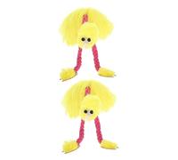 Toyvian 2pcs Plush Ostrich Marionette Puppets with Wooden Frame and Pull Strings Soft Animal String Puppet for Shows Creative Play and Skill Development