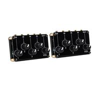 Toyvian 2pcs Portable Channel Line Mixer Compact Audio Mixer for Home Entertainment for Guitars Laptops and Game Consoles No Battery Required High Sound Quality Low Noise