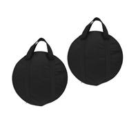 Toyvian 2pcs Portable Gong Bag 40cm Diameter Single Layer Oxford Cloth Waterproof Cymbal Storage Case with Handle Black Instrument Holder for Percussion Gear