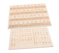 Toyvian 2pcs Portable Learning Tool with Raised Dots for Blind Education Essential Teaching Aid for Empowering Learners and Enhancing Tactile Recognition