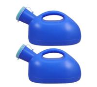 Toyvian 2pcs Portable Male Urinal Pee Bottles with Screw-on Lid, 2000ml Spill-Proof Plastic Urinal Bottles for Men, Easy to Clean Pp Material, for Outdoor and Car Use
