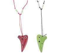 Toyvian 2pcs Portable Ocarina for Beginners Mini Ocarina Necklace Sound Adorable Design Music Instrument for Boy Girl for Boys and Girls