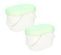 Toyvian 2Pcs Portable Reptile Cases for Small Pets Outdoor Pet Cages with Thickened Lid Transparent Observation Window for Travel and Hamsters