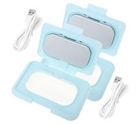 Toyvian 2pcs Portable Wet Tissue Heater Travel Wipe Warmer for Constant Temperature Design Lightweight Material for Home Car Use