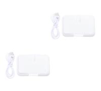 Toyvian 2pcs Portable Wipe Warmer Car Tissue Heating Box for Warm Wet Wipes Compact Design for Home Travel Material for Use for Diaper Changes