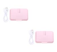 Toyvian 2pcs Portable Wipe Warmer Wet Tissue Heating Box for and Girls Wipes Tissue Warmer Water Compatible