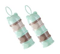 Toyvian 2pcs Powder Dispenser Stackable Non-Spill Formula Container for Boys and Girls Versatile Snack Storage Box Portable Design for to Clean Side Opening for Use