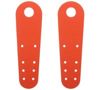 Toyvian 2pcs Pu Leather Toe Guards for Roller Skates and Skating Shoes with Enhanced Durability and Full Toe Coverage in Orange, for Young Skaters
