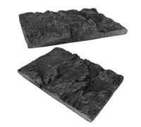 Toyvian 2pcs PU Reptile Background Board for Aquarium Turtle Fish Tank Terrarium Decor with Natural Rock Texture High Simulation Easy Installation for Snake and Turtle Tanks