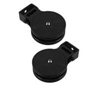 Toyvian 2pcs Pulley Replacement for Gym Gym Pulley Blocks Black Abs Iron for Rehabilitation Programs and Exercise Machine Muscle Training