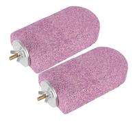 Toyvian 2pcs Purple Calcium Lava Pumice Stones for Beak Grinding and Foraging, Suitable for Parrots and Guinea Pigs in Cage or Small Animal Habitat