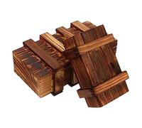 Toyvian 2Pcs Puzzle Box with Drawer Engaging Brain Teaser for Compact Wooden Storage with Hidden Compartments for Boys and Fun Brain Game for Group Activities