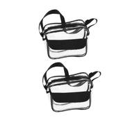 Toyvian 2pcs PVC Crossbody Bag for Women, Stadium Approved Travel Tote, Large 10x10x3.5 inch Shoulder Sling Bag for Beach, Gym, Concerts, and Sports Events