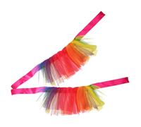 Toyvian 2pcs Rainbow Pet Collars with Summer Tutu Skirt for Small Dogs and Cats Colorful Ballet Costume Outfit for Wedding Party Photo Prop Stylish Summer Pet Apparel