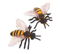 Toyvian 2pcs Realistic Bee Statue Educational Insect for Boys Interactive Nature Learning Biodiversity Awareness Tool for Classroom Home Zoo Decoration
