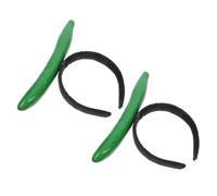 Toyvian 2pcs Realistic Cucumber Costume Headband for Adults, Comfortable Resin and Iron Hair Hoop, Versatile Use for Holiday Festival and Costume Party