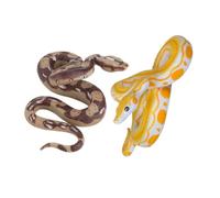 Toyvian 2pcs Realistic Fake Snake Lifelike Rattlesnake Figurines for Pranks and Halloween Decorations Compact Simulation Snakes for Interactive Fun and Versatile Home Office Display