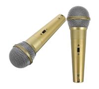 Toyvian 2pcs Realistic Plastic Microphone Props for Lightweight Simulation Mic Models for Stage Performances Parties and Home Entertainment Design for Various Events
