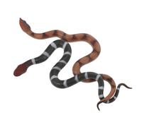 Toyvian 2pcs Realistic Soft Rubber Snake Figurines Tpr Flexible Fake Snakes for Pranks Halloween Decor Educational Reptile Models Interactive Learning Animal Sculpture