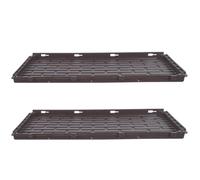 Toyvian 2pcs Rectangular Plastic Side Panels for Garden Flower Box with Brick Pattern, Easy Assembly and Strong Loadbearing Capacity, Suitable for Outdoor Balconies and Rectangular Planter