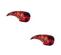 Toyvian 2pcs Red Pickguard for Acoustic Guitar Self-adhesive Pick Guard Acoustic Guitar Accessories