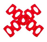 Toyvian 2pcs Red Silicone Beer Can Organizer Beverage Storage Rack Mat for Refrigerator Fridge Bar Home Party