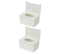 Toyvian 2pcs Refillable Reusable Wet Wipes Dispenser Box Holder for Bathroom Nursery Travel Convenient Wipes Storage