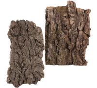 Toyvian 2pcs Reptile Hiding Bark for Terrarium Landscape Safe Durable Pet Ornament for Lizards Bearded Dragons and Turtles for Reptile Cage Decoration and Habitat Design