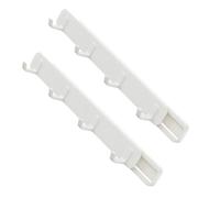 Toyvian 2pcs Retractable Wall Hanging Hooks for Kitchen and Bathroom Free Punch No-Drill Storage Row Hooks for Wall Gaps for Towels and Clothes Organizing