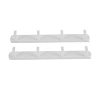 Toyvian 2pcs Retractable Wall Hook White Abs Row Hook with Break Resistance Easy to Paste Minimalist Contemporary Style for Small Space Back of The Door