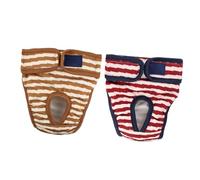 Toyvian 2Pcs Reusable Dog Physiological Pants Sanitary Diaper Underwear for Pet Menstruation Easy to Wear Compact Durable Design for Clean Floors and Long Term Use