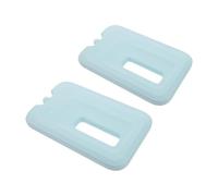 Toyvian 2pcs Reusable Fillable Ice Packs for Coolers 660ml Food Grade Pe+ Gel Flat Ice Crystal Boxes with Lasting Cooling and Stackable Design for Cold Chain Logistics and Home Use
