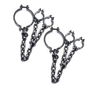 Toyvian 2pcs Reusable Plastic Halloween Wrist Shackles Lightweight and Comfortable Spooky Decoration Props for Haunted House Cosplay Realistic Imitation for Party Accessories