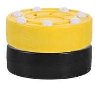 Toyvian 2Pcs Roller Hockey Training Pucks Material Lightweight for Accurate Shots and Quick Passing Professional Inline and Ice Hockey Practice Pucks for Adults and Random Color
