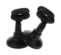 Toyvian 2pcs Round Base Tabletop Microphone Stand with Clip, Adjustable Desktop Mic Stand for Podcasting, Portable Stage Use, Compatible with Most Microphones