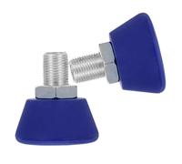 Toyvian 2pcs Rubber Roller Skate Toe Stops Adjustable 5/8" Bolt Lightweight Blue Prevents Slipping Stainless Steel Roller Skate Accessories