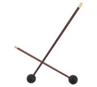 Toyvian 2pcs Rubber Tip Marimba Mallets with Wood Handle, Smooth Finish and Comfortable Grip, for Practice and Small Performances, Coffee Colour Percussion Drumsticks Kit