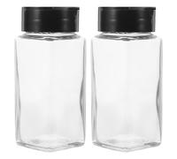 Toyvian 2pcs Salt Jars Pepper Shaker Sugar Shaker Glass Seasoning Bottles 120ml Tightly Sealed Small and Light Kitchen Barbecue Camping Use