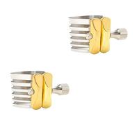 Toyvian 2pcs Saxophone Clip Fastener Stainless Steel Sax Clip for Enhanced Tone Clarity and Easy Installation for Alto and Soprano Saxophones