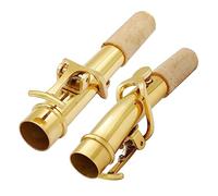 Toyvian 2pcs Saxophone Neck Replacement Supplies for Alto Sax Straight Bent Neck Lightweight Easy to Carry for Daily Use