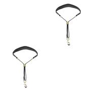 Toyvian 2pcs Saxophone Shoulder Strap with Metal Hook Adjustable Neck for Alto Soprano and Tenor Saxophones and Comfortable Design for Musicians