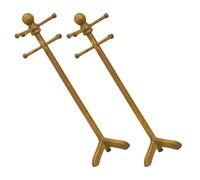 Toyvian 2pcs Scale Dollhouse Hat and Coat Holder Portable Garment Organizer Educational for Imaginative Play and Decorative Appeal
