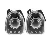 Toyvian 2pcs Scale Realistic Pet Carrier for Dollhouse Role Play Accessories Black Simulation Kitten Rucksack for Doll Decor