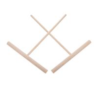 Toyvian 2pcs Shaped Wooden Crepe Scraper Natural Wood Cooking Spreader for Pancakes Omelets Flat Top Grill Kitchen Tool for Home Use