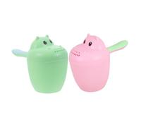 Toyvian 2pcs Shower Rinse Cup Bath Tub Rinser Boys and Girls Bathing Hair Washing Cup Bathing Watering Plant Jug