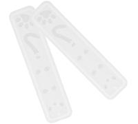 Toyvian 2pcs Silicone Bookmark Mould for Resin, Epoxy Silicone Casting Mold, White, Flexible, Easy Demoulding, DIY Handcraft