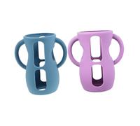 Toyvian 2pcs Silicone Bottle Sleeves Protective Covers Compatible with Philips Bottles Breakage for Leak Prevention and Moisture Protection Easy to Clean Purple Navy Blue